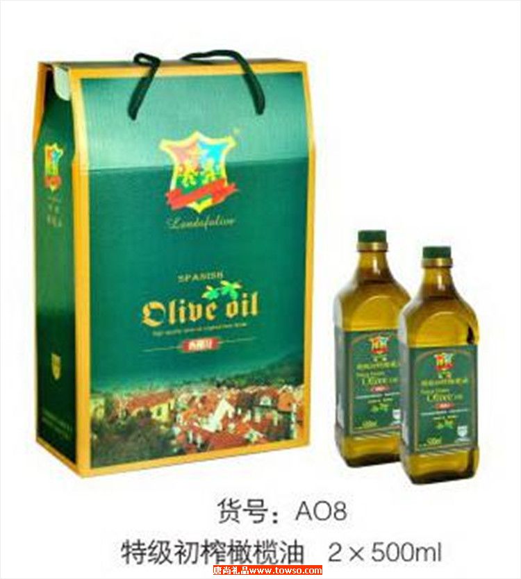 欧榄礼盒装系列之通用礼盒 2*500ml特级初榨橄榄油A08