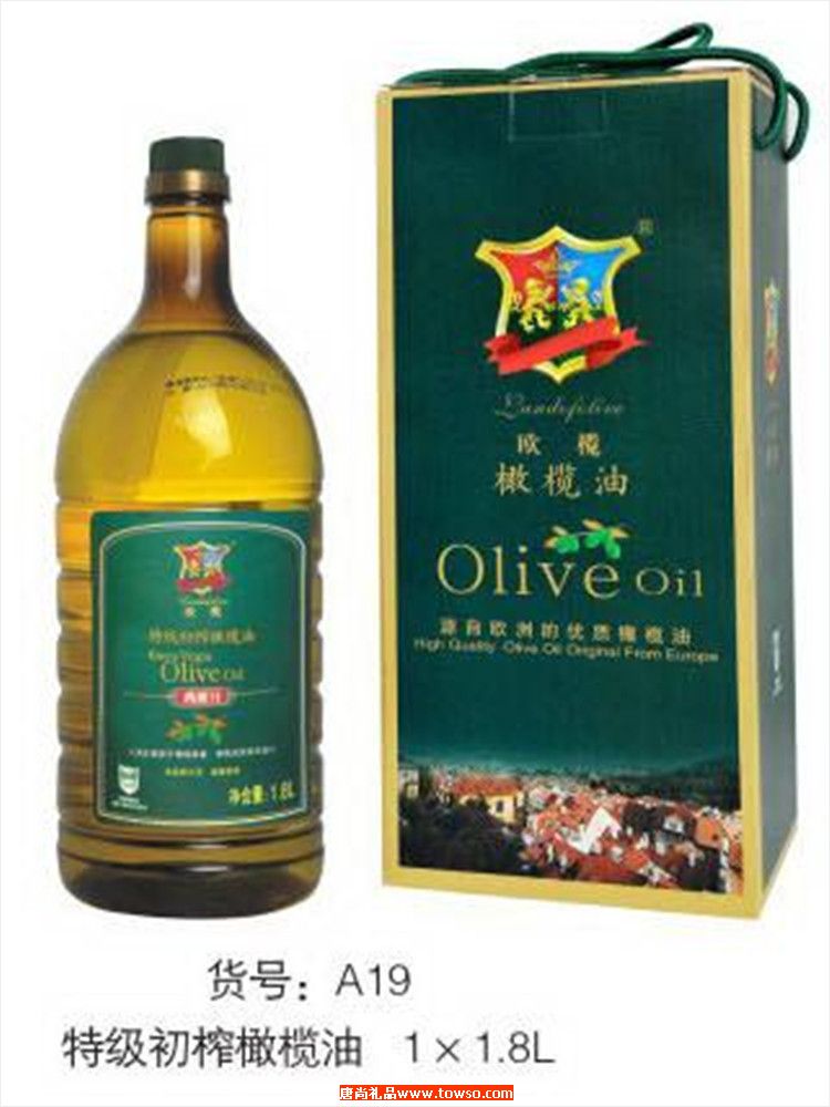 欧榄礼盒装系列之通用礼盒1.8L特级初榨橄榄油单瓶 A19